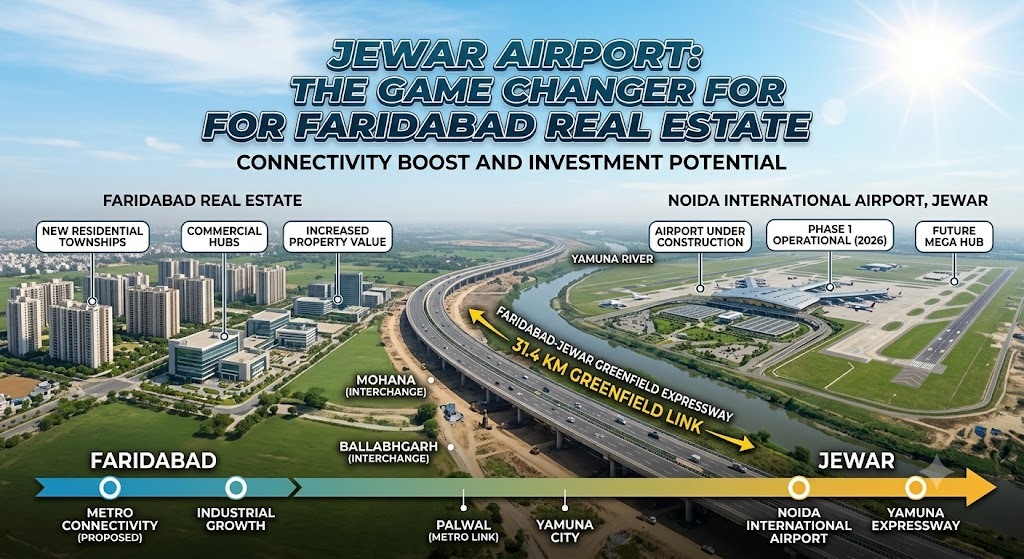 How Jewar Airport Benefits Faridabad Real Estate